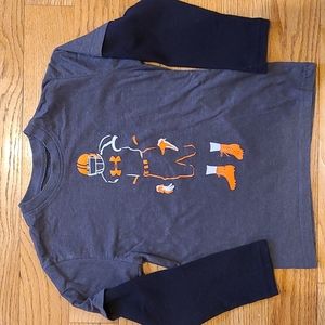 Boys Under Armour football long sleeve tee, size 6